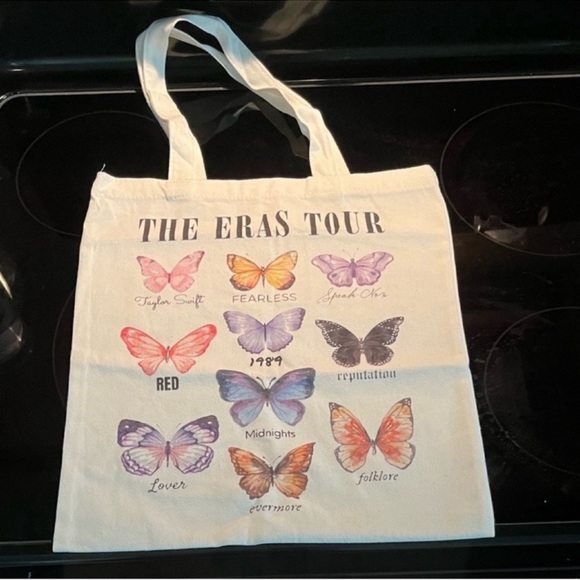 Taylor Swift Inspired Tote Bag Merch The Eras Tour Butterflies Lover 1989 - Picture 2 of 2